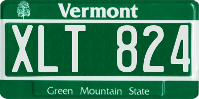 VT license plate XLT824