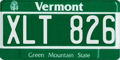 VT license plate XLT826