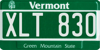 VT license plate XLT830