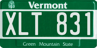 VT license plate XLT831