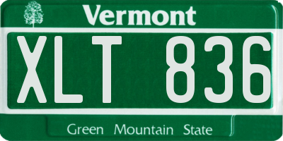 VT license plate XLT836