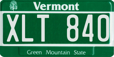 VT license plate XLT840