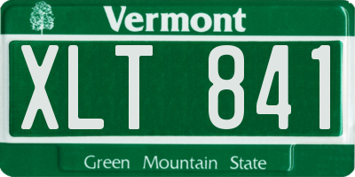 VT license plate XLT841