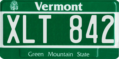 VT license plate XLT842