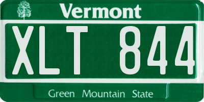 VT license plate XLT844