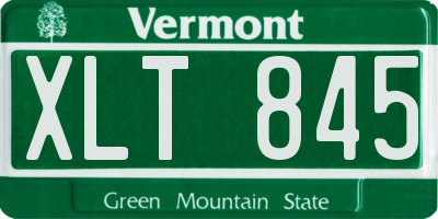 VT license plate XLT845