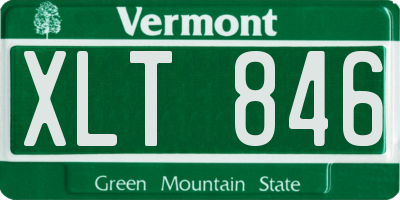 VT license plate XLT846