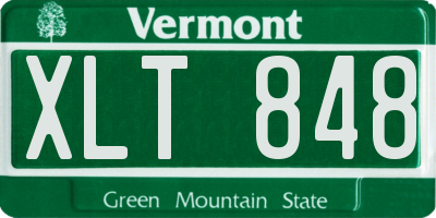 VT license plate XLT848