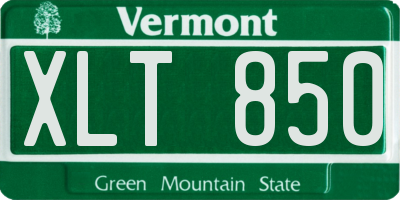 VT license plate XLT850