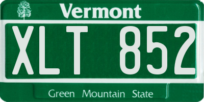 VT license plate XLT852