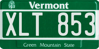 VT license plate XLT853