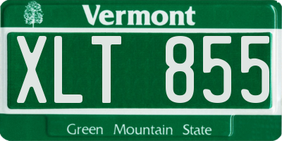 VT license plate XLT855