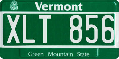 VT license plate XLT856