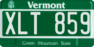 VT license plate XLT859