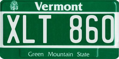 VT license plate XLT860