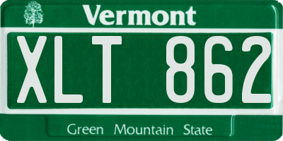 VT license plate XLT862