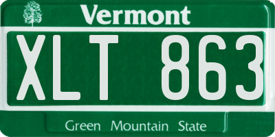 VT license plate XLT863
