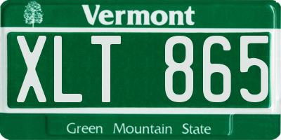VT license plate XLT865