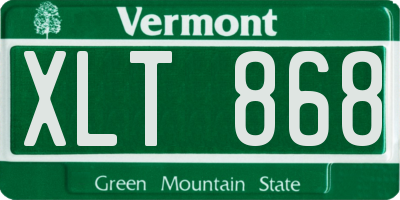 VT license plate XLT868