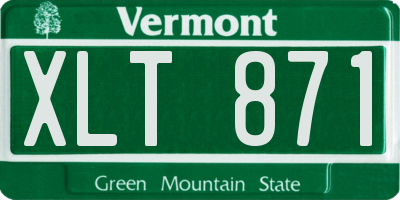 VT license plate XLT871