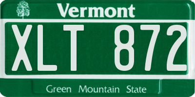VT license plate XLT872