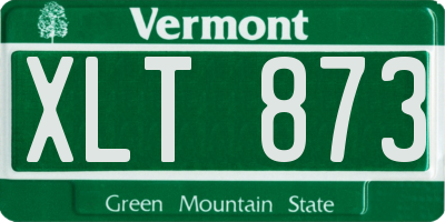 VT license plate XLT873