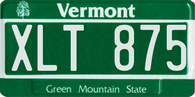 VT license plate XLT875