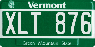 VT license plate XLT876