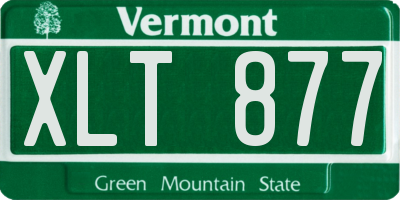 VT license plate XLT877