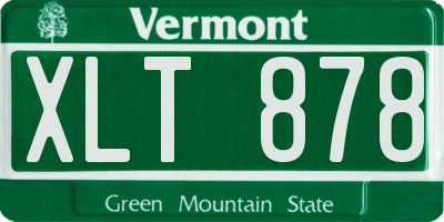 VT license plate XLT878