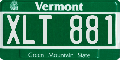 VT license plate XLT881