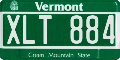 VT license plate XLT884