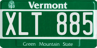 VT license plate XLT885