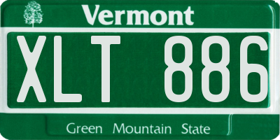 VT license plate XLT886