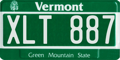 VT license plate XLT887