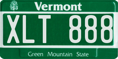 VT license plate XLT888