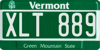 VT license plate XLT889