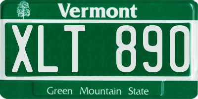 VT license plate XLT890