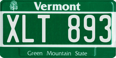VT license plate XLT893