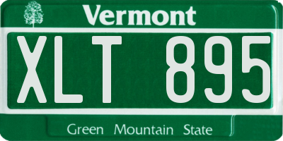 VT license plate XLT895