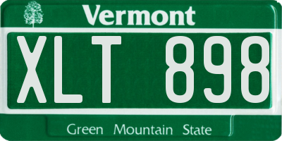 VT license plate XLT898