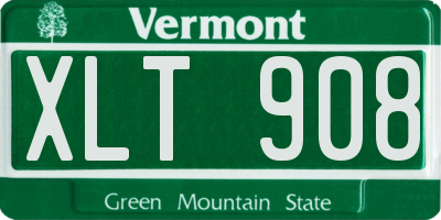 VT license plate XLT908