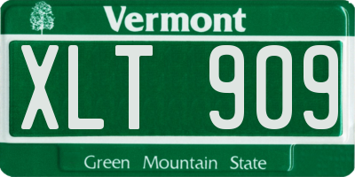 VT license plate XLT909