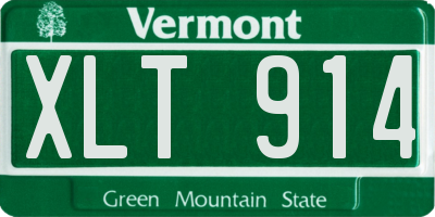 VT license plate XLT914