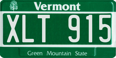 VT license plate XLT915