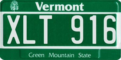 VT license plate XLT916