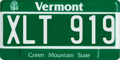 VT license plate XLT919