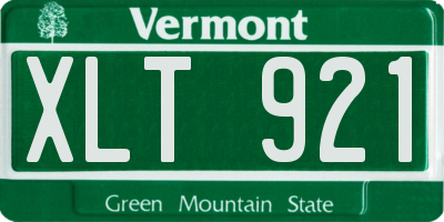 VT license plate XLT921