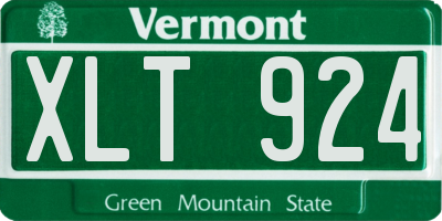 VT license plate XLT924