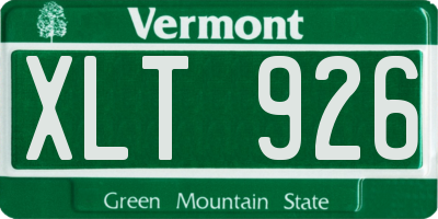 VT license plate XLT926